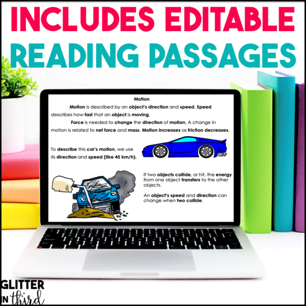 5th Grade Force & Motion Activities & Reading Passages for Google Classroom