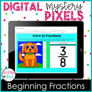 beginning fractions pixel art 3rd