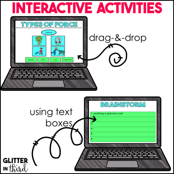 2nd Grade Force & Motion Activities & Reading Passages for Google Classroom