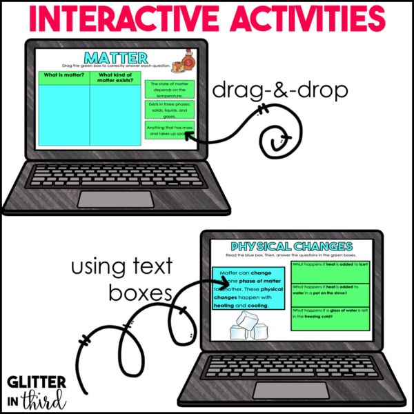 2nd Grade States of Matter Activities & Reading Passages for Google Classroom