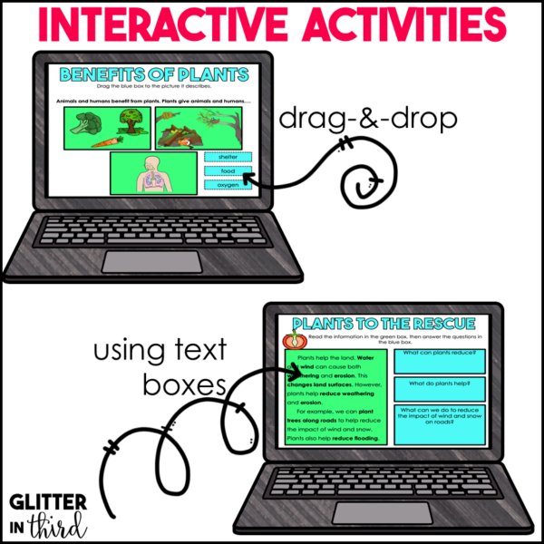 2nd Grade Plants as Resources Activities & Reading Passages for Google Classroom