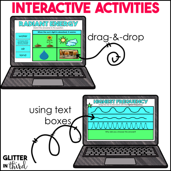 Light Waves Activities & Reading Passages for Google Classroom