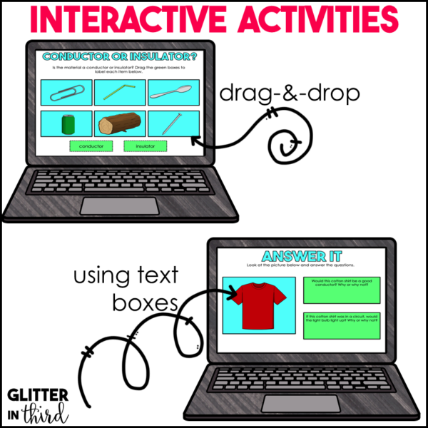 Conductors & Insulators Activities & Reading Passages for Google Classroom