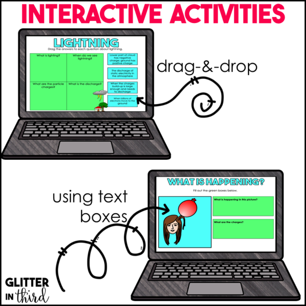 Static Electricity Activities & Reading Passages for Google Classroom