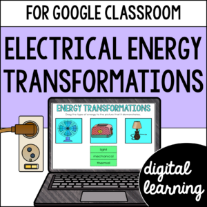 Electrical Energy Transformations Activities & Reading Passages for Google Classroom