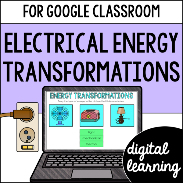 Electrical Energy Transformations Activities & Reading Passages for Google Classroom