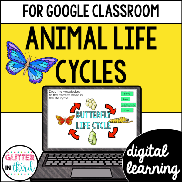 Animal Life Cycles Activities & Reading Passages for Google Classroom