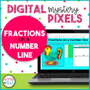 Fractions on a Number Line Pixel Art