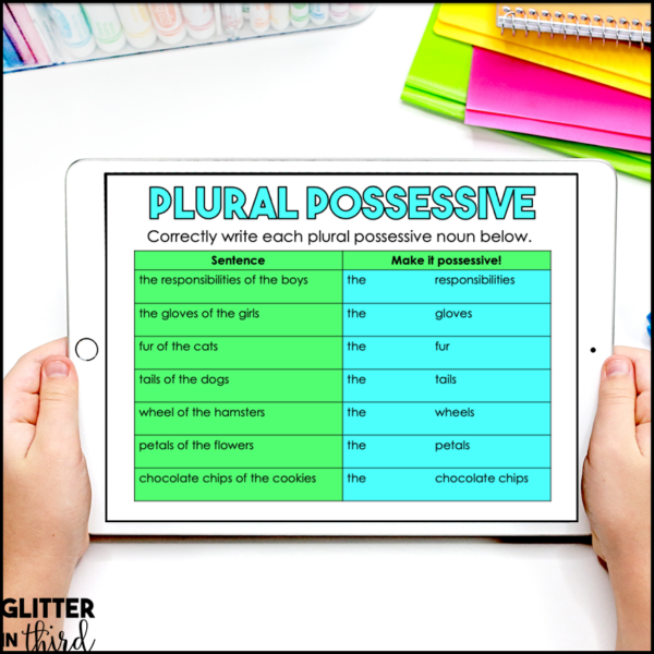 Possessive Nouns Activities for Google Classroom Digital Resources