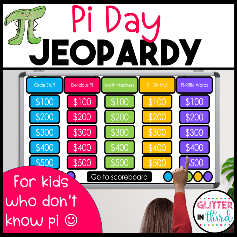 Pi Day Trivia Jeopardy Game Activity for Classroom