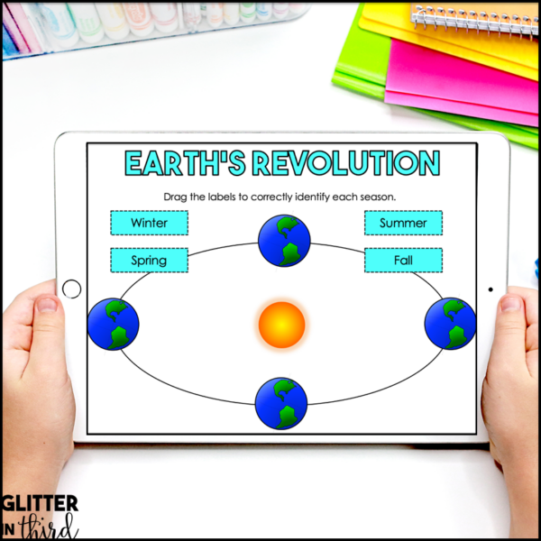 Earth's Rotation and Revolution Activities & Reading Passages for Google Classroom