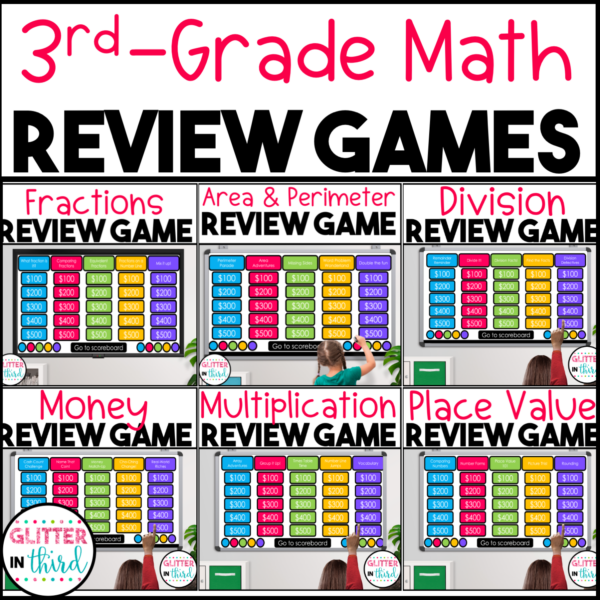 3rd Grade Math Jeopardy SOL Review Game BUNDLE