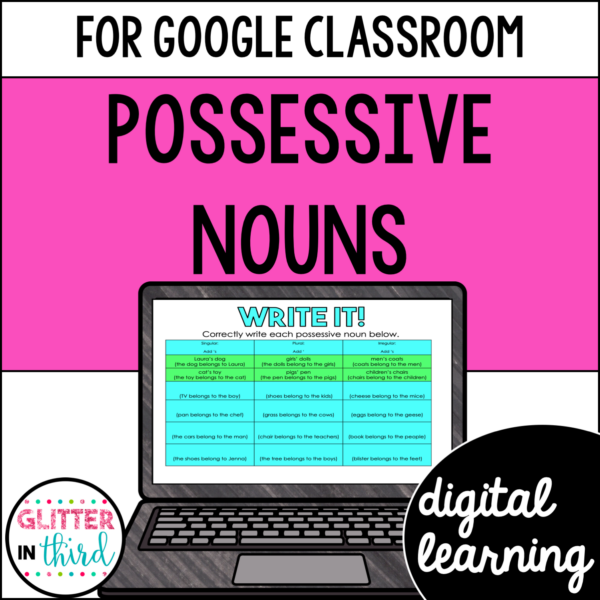 Possessive Nouns Activities for Google Classroom Digital Resources