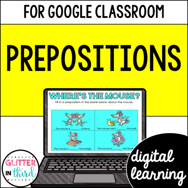 Prepositions Activities for Google Classroom Digital Resources