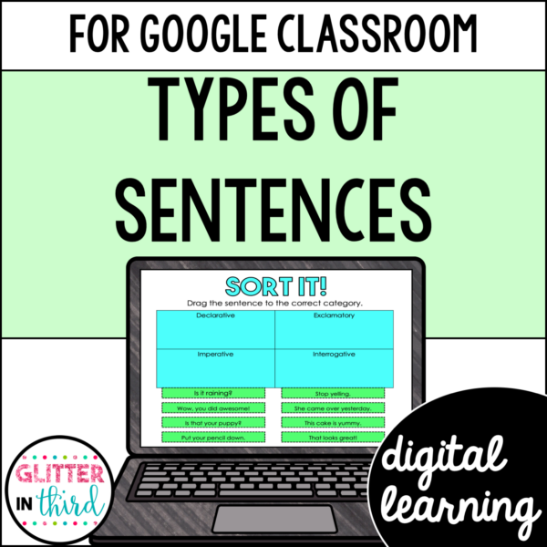 Four Types of Sentences Activities for Google Classroom Digital Resources