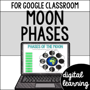 4th Grade Moon Phases Activities & Reading Passages for Google Classroom