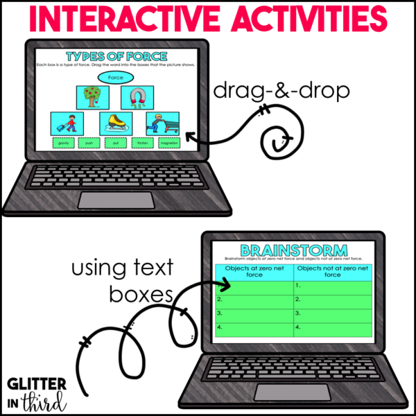 3rd Grade Force & Motion Activities & Reading Passages for Google Classroom