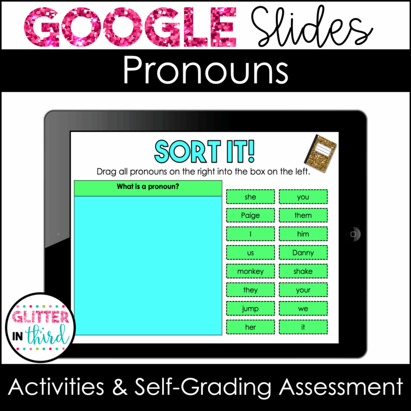 pronouns digital google slides grammar 3rd