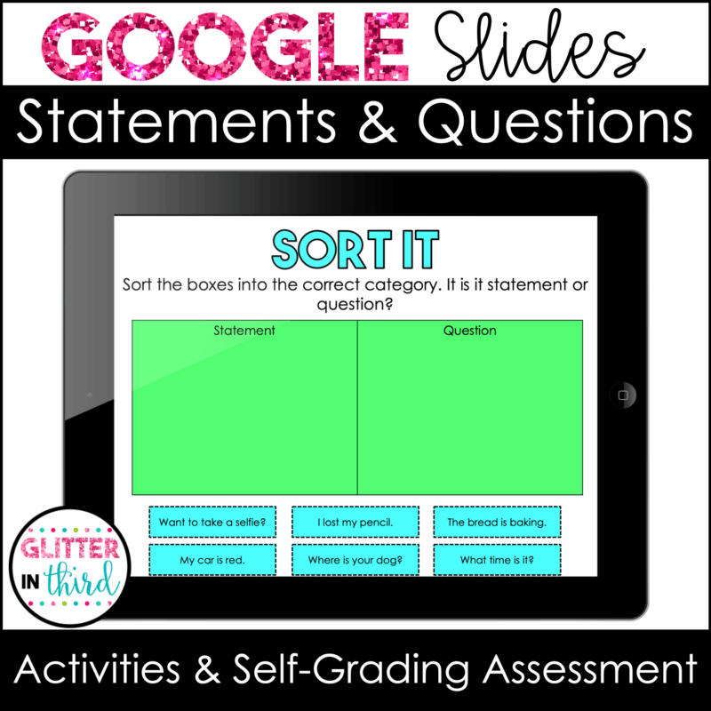 statements questions digital google slides grammar 3rd