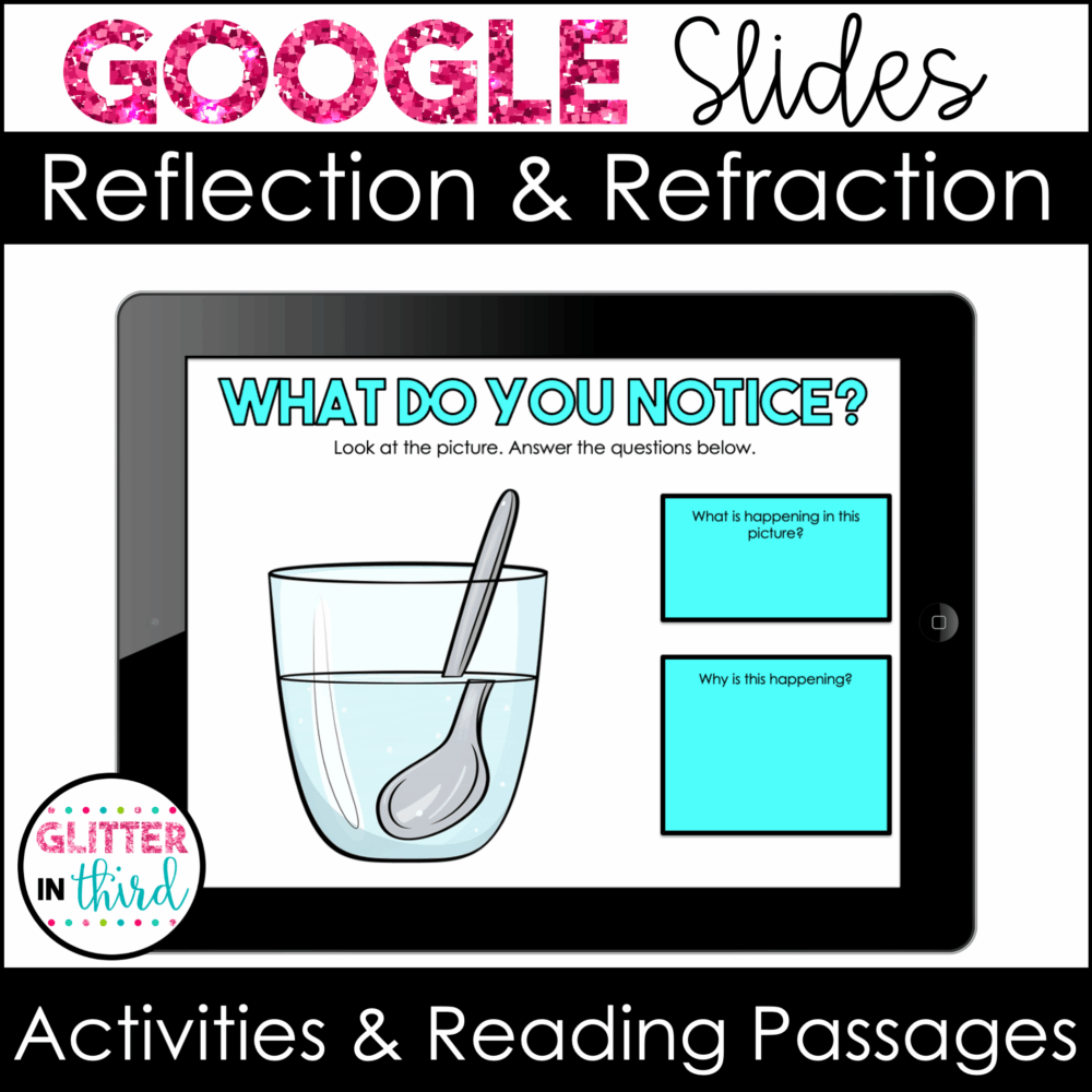 Reflection and Refraction Activities & Reading Passages for Google ...