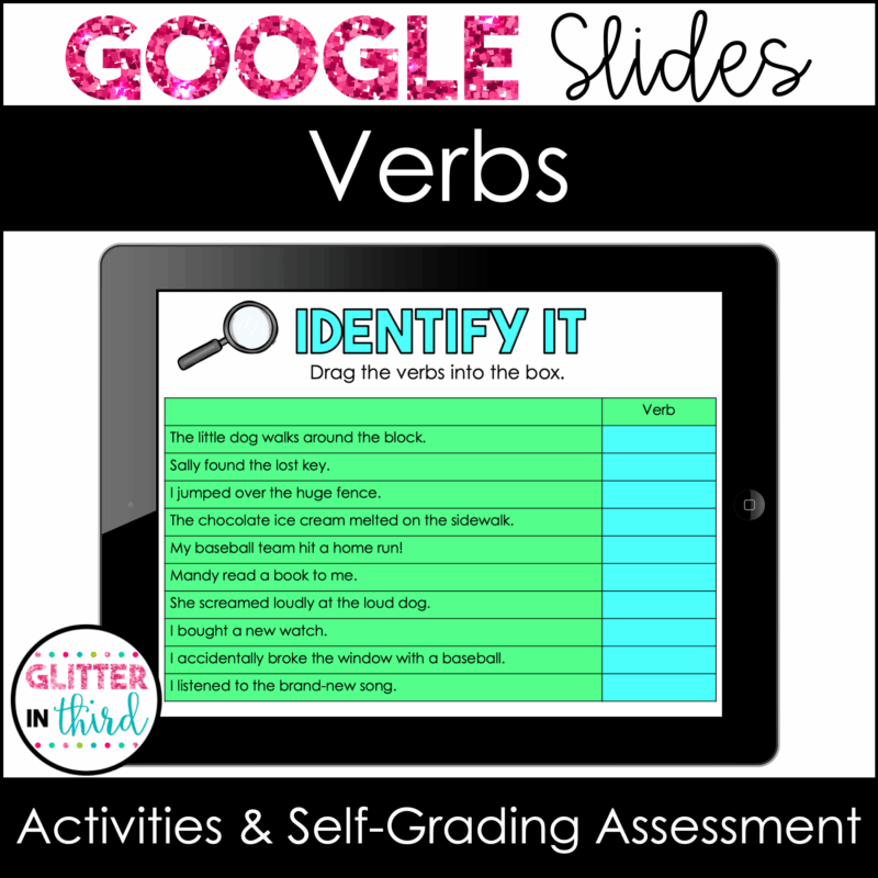 verbs digital google slides grammar 3rd
