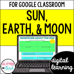 Sun, Earth, Moon Activities & Reading Passages for Google Classroom