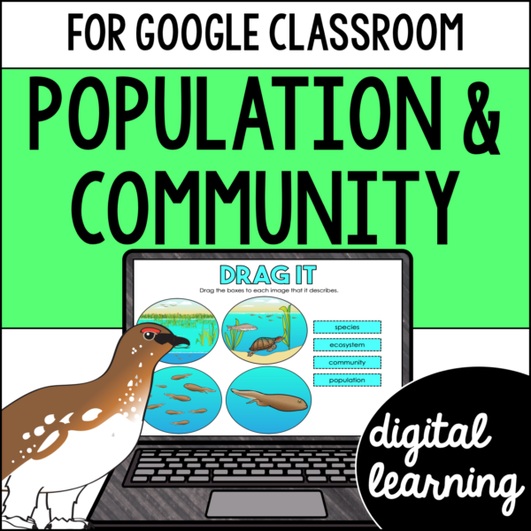 Community, Population, & Ecosystems Activities & Reading Passages for Google Classroom