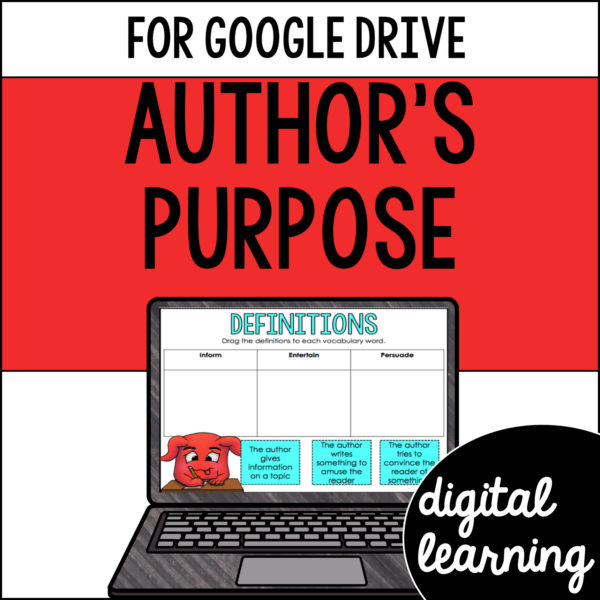 Author's Purpose Activities for Google Classroom Digital Resources