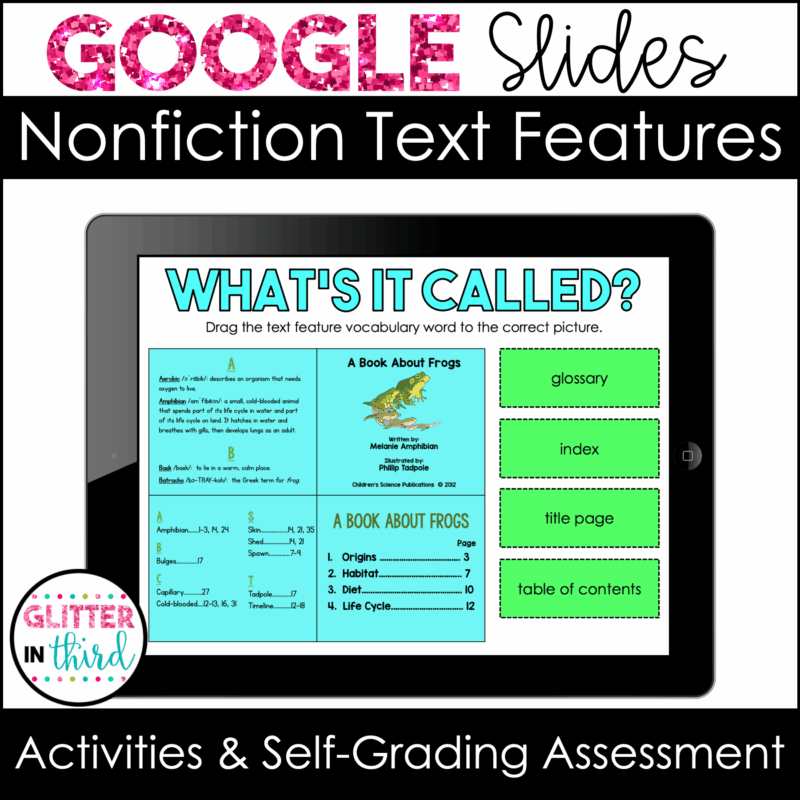 nonfiction text features 3rd