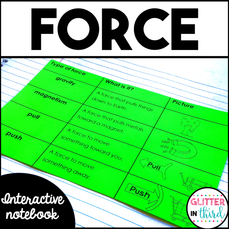 2nd Grade Introduction to Force Activities Interactive Notebook