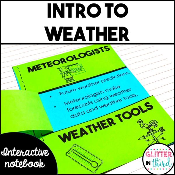 2nd Grade Introduction to Weather Activities Interactive Notebook