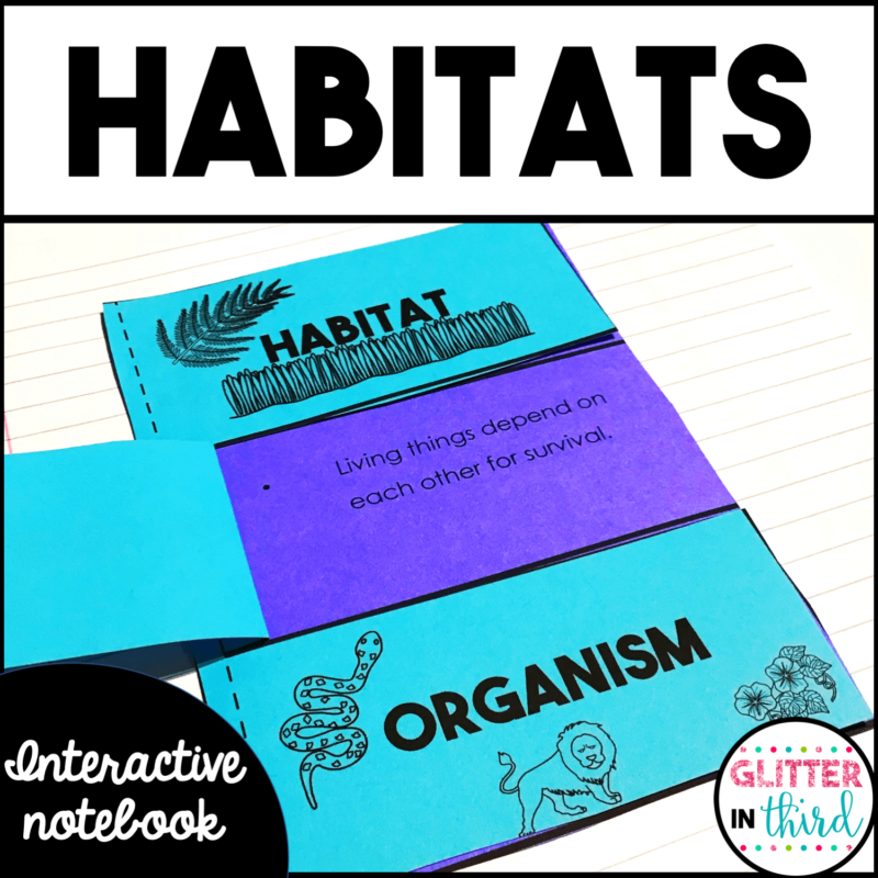 2nd Grade Animal Habitats Activities Interactive Notebook