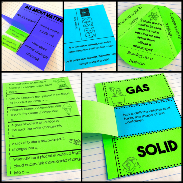 States of Matter Activities Interactive Notebook