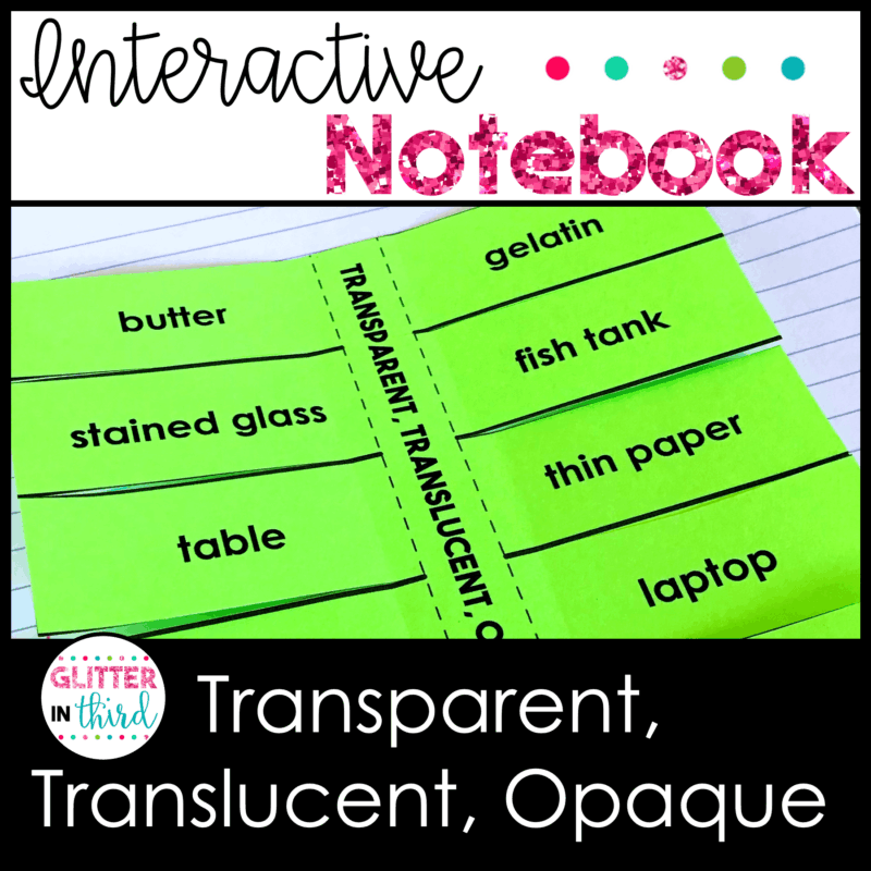 transparent translucent opaque 5th grade sol science