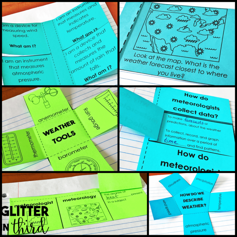 Weather Tools & Meteorology Activities Interactive Notebook - Glitter ...