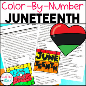 Juneteenth Color By Number Worksheet Reading Comprehension Activities