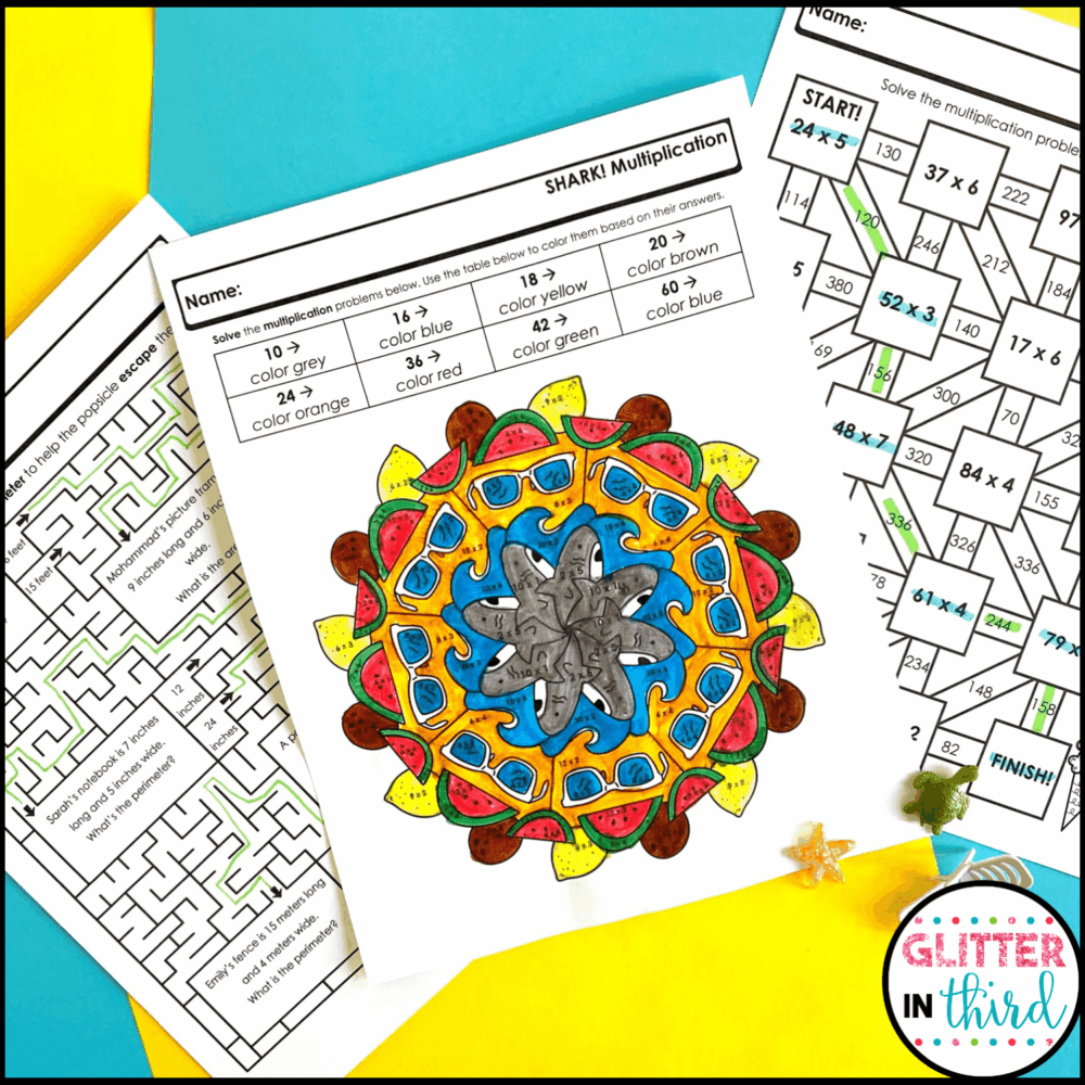 10 Low-Prep End of Year Activities for 3rd Grade - Glitter in Third