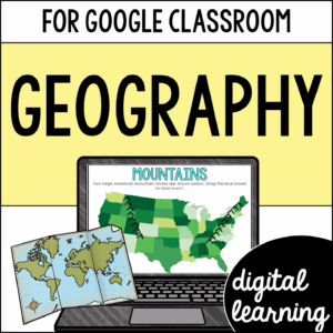 SOL 2.11 Geographic Features of the United States & North America Activities for Google Classroom Digital Resources