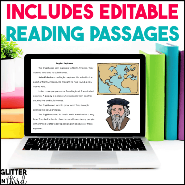 2nd Grade European Explorers Activities for Google Classroom Digital Resources