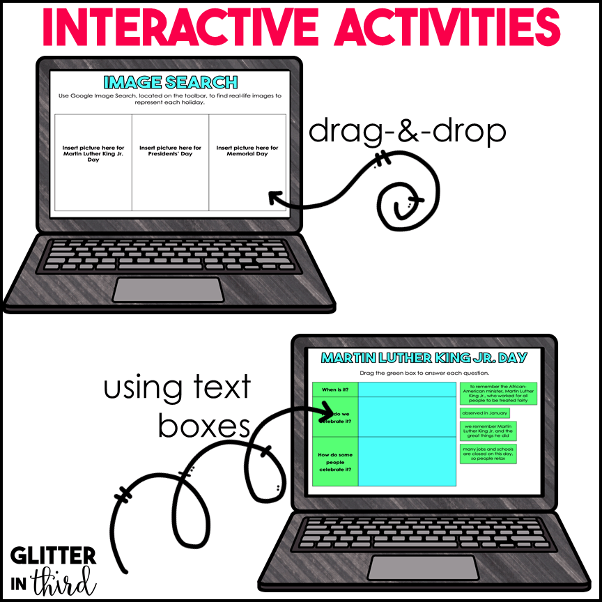 American Holidays Activities for Google Classroom Digital Resources