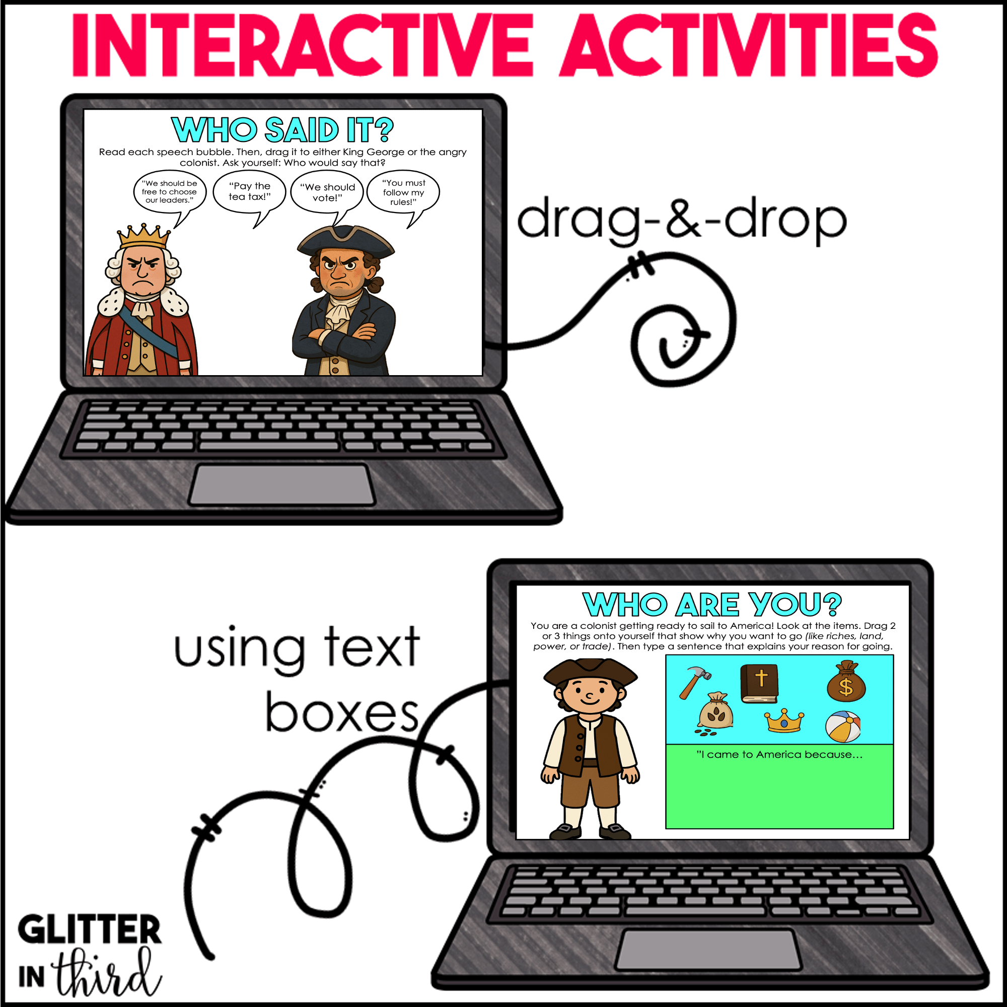 American Revolution Leaders Activities for 2nd Grade Google Classroom Social Studies Resource