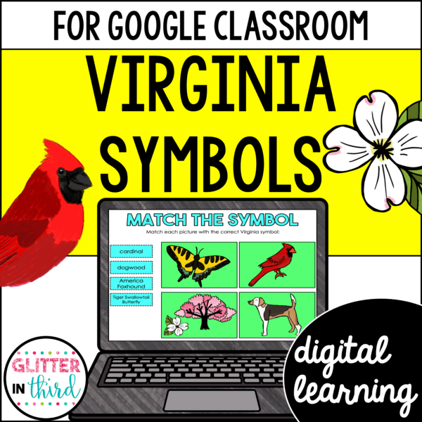 2nd Grade Virginia State Symbols & Government Activities for Google Classroom Digital Resources
