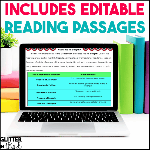 3rd grade Constitution activities Activities for Google Classroom Digital Resources