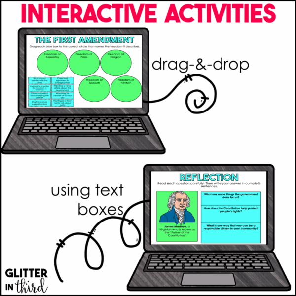 3rd grade Constitution activities Activities for Google Classroom Digital Resources