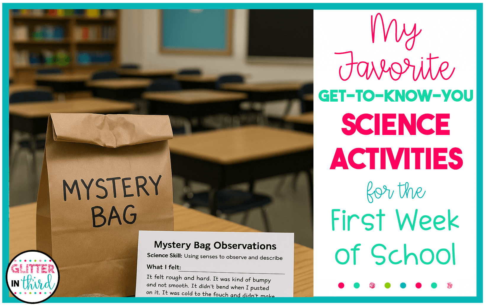 science activities back to school first week get to know you