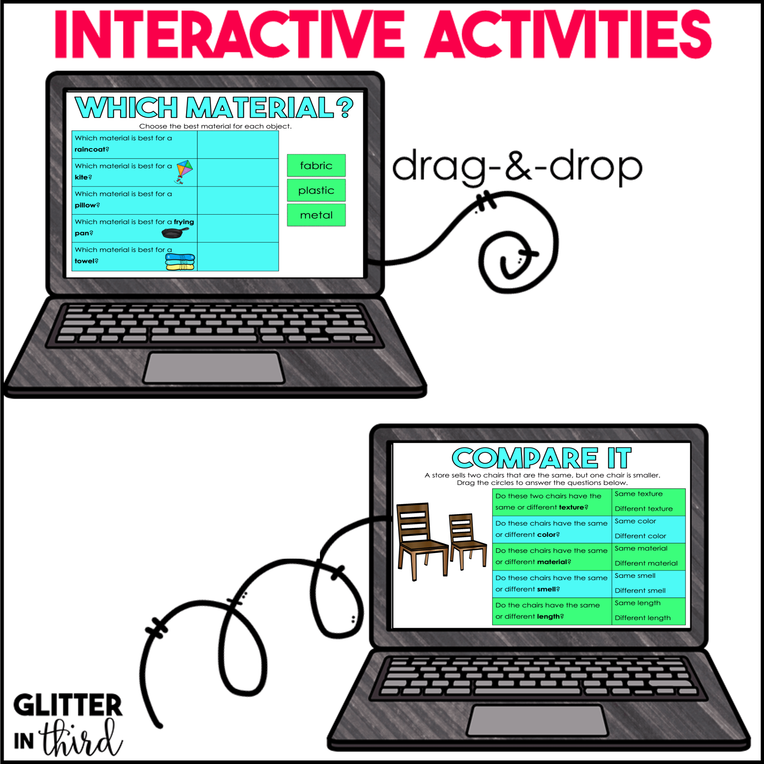 Matter & Physical Properties Activities & Reading Passages for Google Slides | 1st Grade Science SOL 1.3