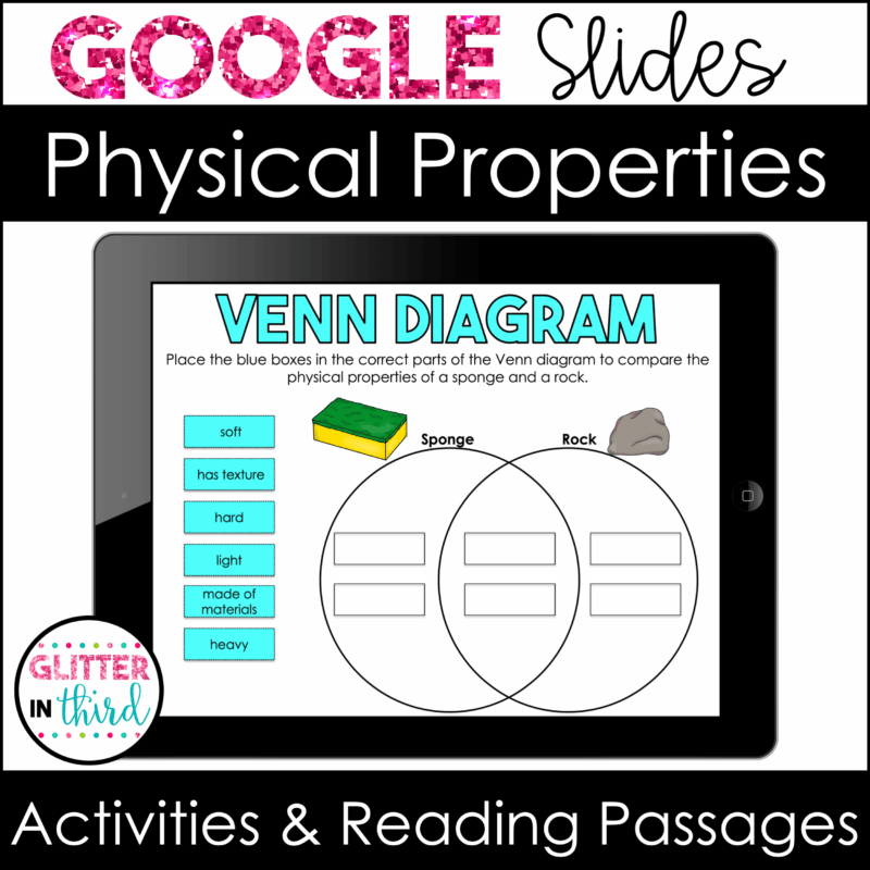 Matter & Physical Properties Activities & Reading Passages for Google Slides | 1st Grade Science SOL 1.3