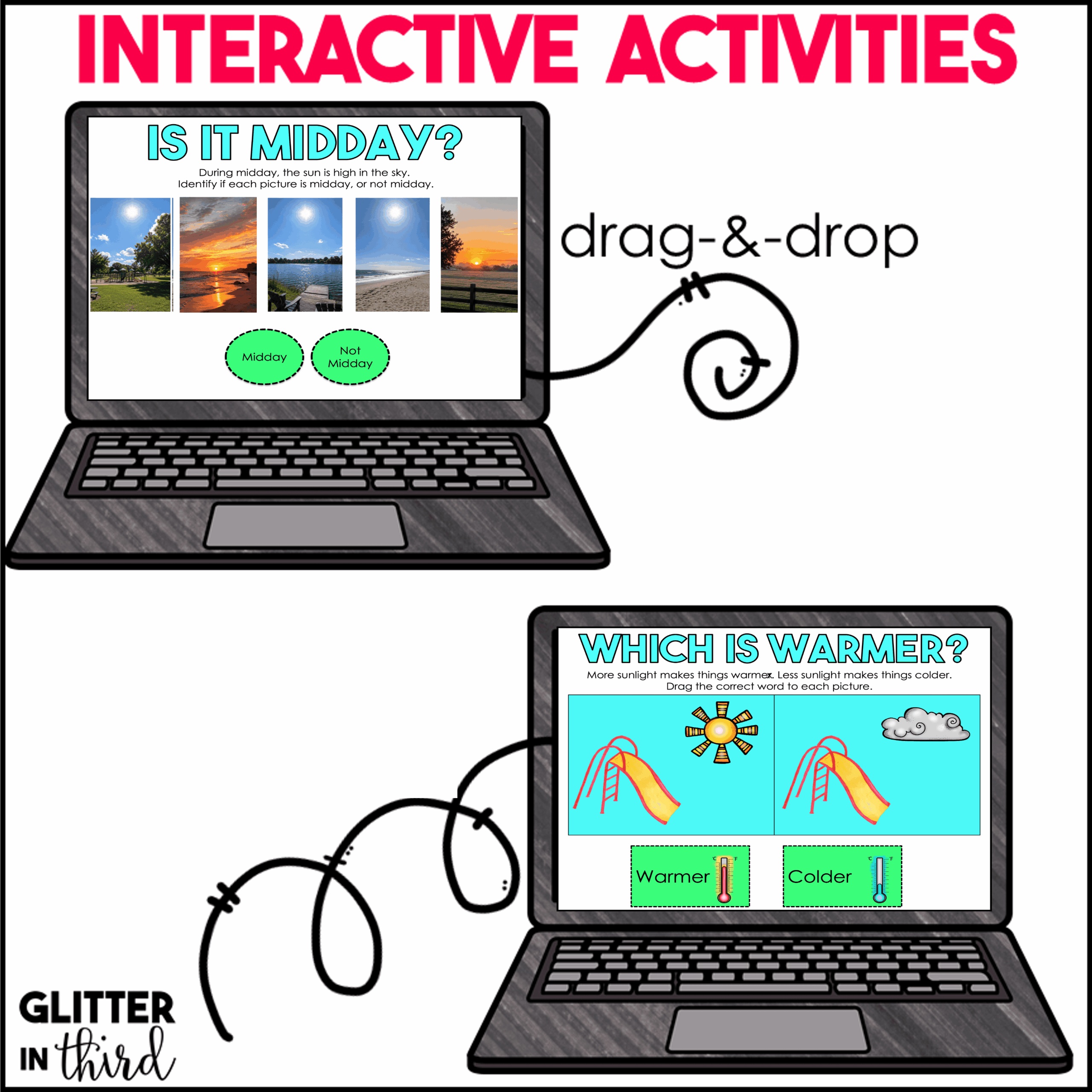 50% OFF Sun, Day Night Activities for Google Slides | 1st Grade Science SOL 1.6