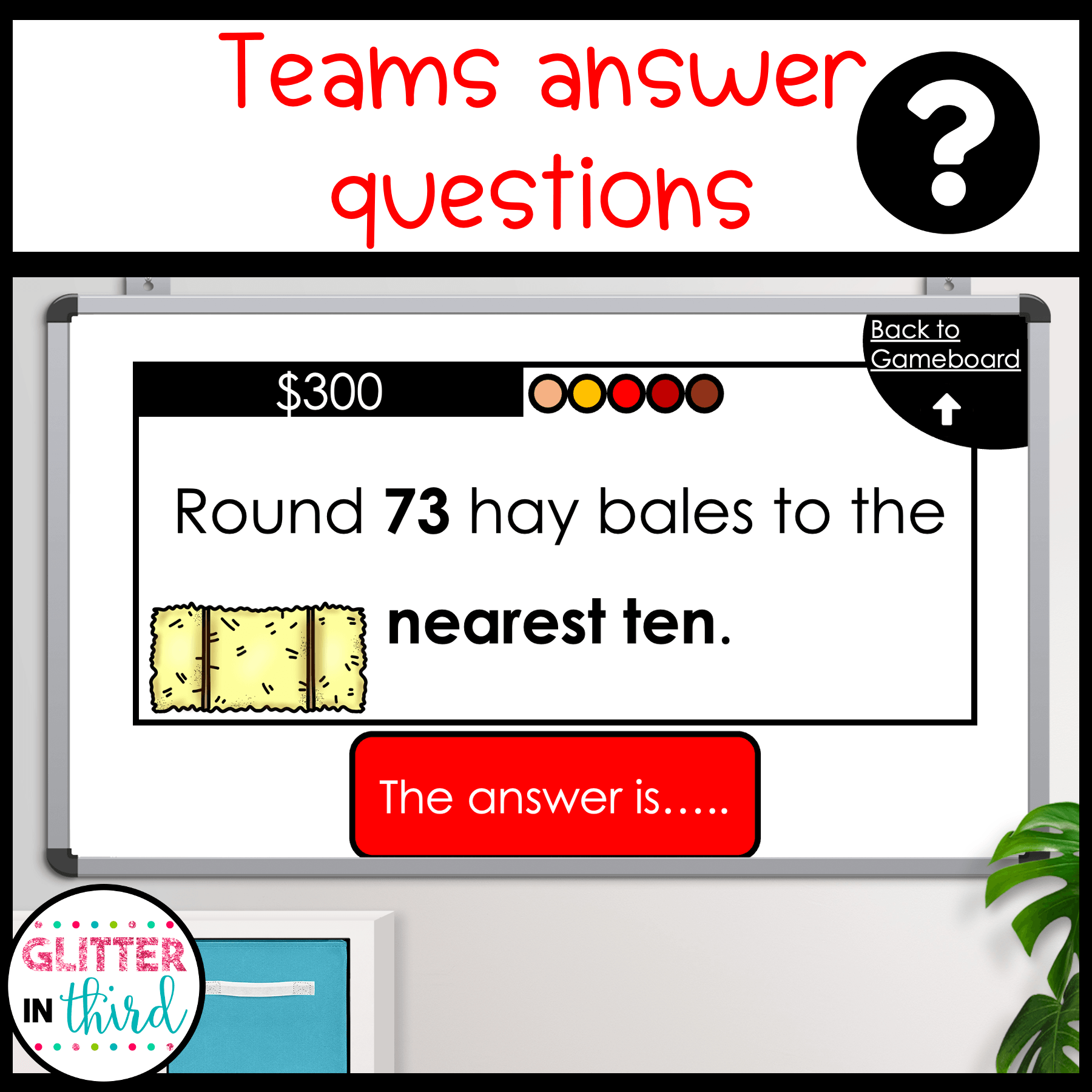 fall place value rounding jeopardy game