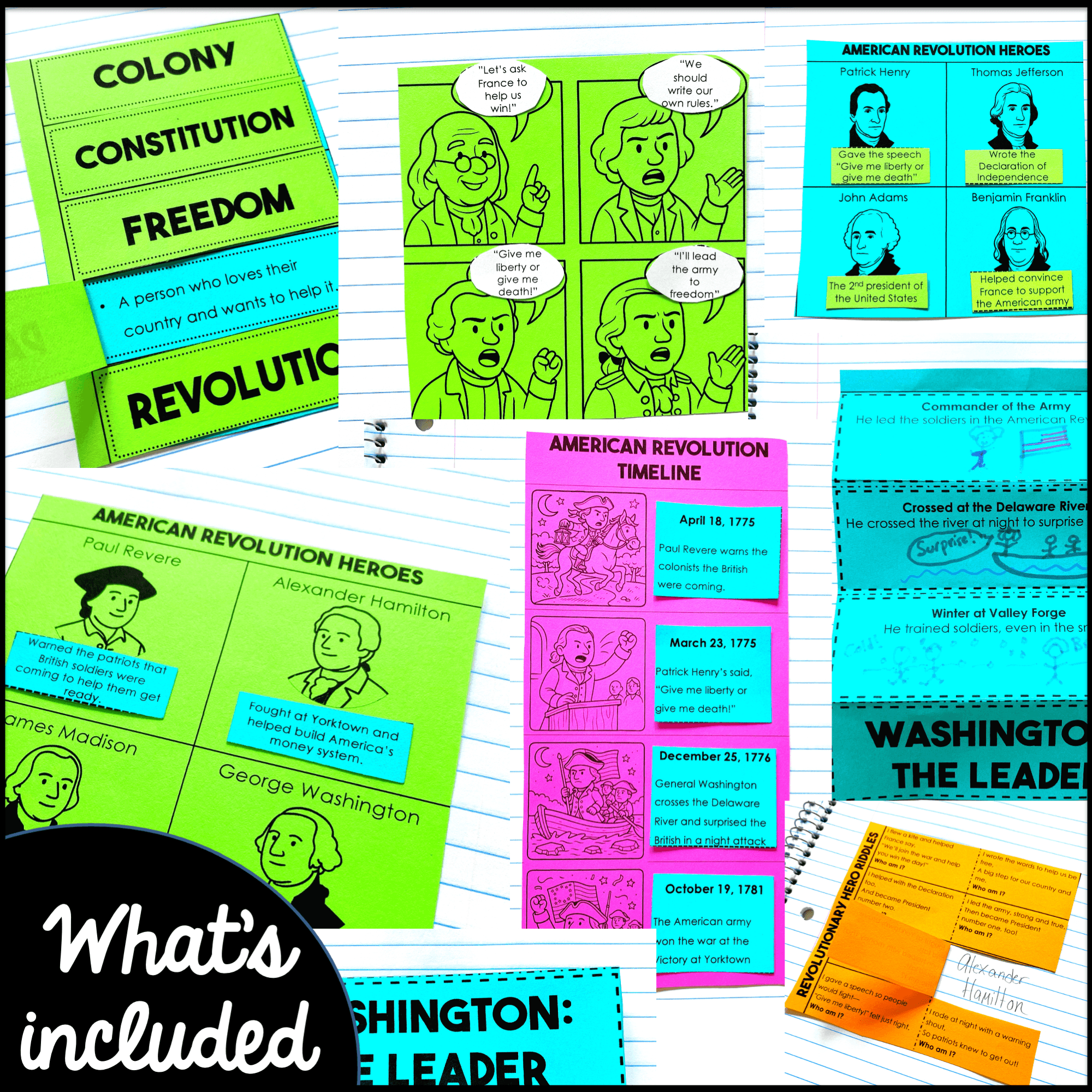 American Revolution activities for 2nd grade social studies